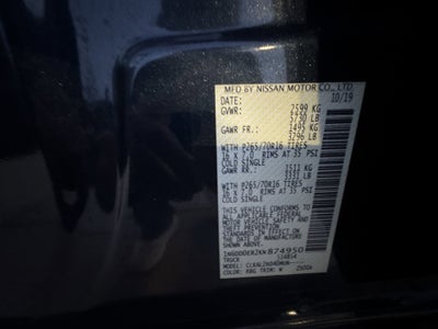 2019 Nissan Frontier SV