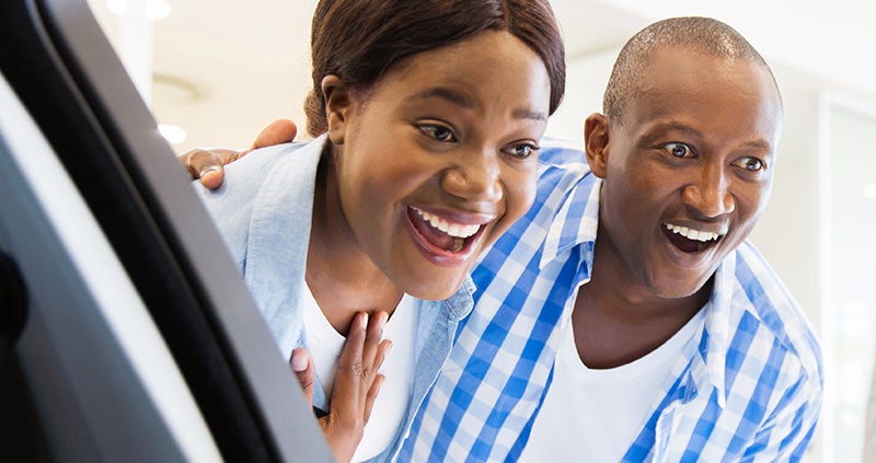 smiling couple Grand Island Chevrolet GMC in GRAND ISLAND NE